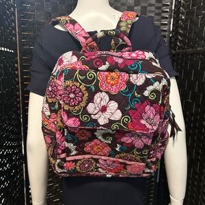 Vera Bradley Retired mod floral pink quilted adjustable backpack